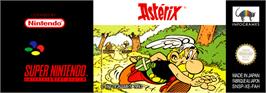 Top of cartridge artwork for Astérix on the Nintendo SNES.