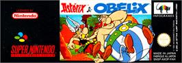 Top of cartridge artwork for Astérix And Obélix on the Nintendo SNES.