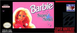Top of cartridge artwork for Barbie - Super Model on the Nintendo SNES.
