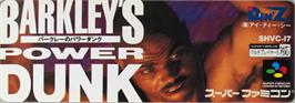 Top of cartridge artwork for Barkley no Power Dunk on the Nintendo SNES.