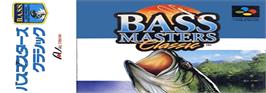Top of cartridge artwork for Bass Masters Classic on the Nintendo SNES.
