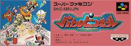 Top of cartridge artwork for Battle Pinball on the Nintendo SNES.