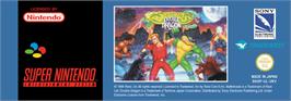 Top of cartridge artwork for Battletoads And Double Dragon on the Nintendo SNES.