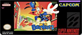 Top of cartridge artwork for Bonkers on the Nintendo SNES.