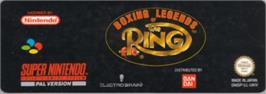 Top of cartridge artwork for Boxing Legends of the Ring on the Nintendo SNES.