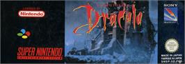Top of cartridge artwork for Bram Stoker's Dracula on the Nintendo SNES.