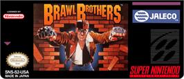Top of cartridge artwork for Brawl Brothers: Rival Turf! 2 on the Nintendo SNES.