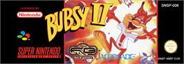 Top of cartridge artwork for Bubsy 2 on the Nintendo SNES.
