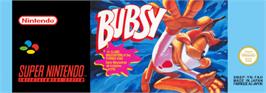 Top of cartridge artwork for Bubsy in: Claws Encounters of the Furred Kind on the Nintendo SNES.