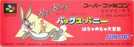 Top of cartridge artwork for Bugs Bunny - Rabbit Rampage on the Nintendo SNES.