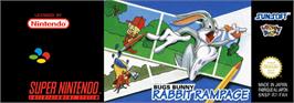 Top of cartridge artwork for Bugs Bunny Rabbit Rampage on the Nintendo SNES.