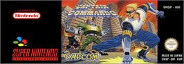 Top of cartridge artwork for Captain Commando on the Nintendo SNES.