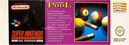 Top of cartridge artwork for Championship Pool on the Nintendo SNES.