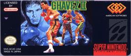 Top of cartridge artwork for Chavez 2 on the Nintendo SNES.