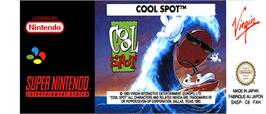 Top of cartridge artwork for Cool Spot on the Nintendo SNES.