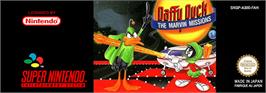 Top of cartridge artwork for Daffy Duck: The Marvin Missions on the Nintendo SNES.