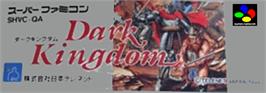 Top of cartridge artwork for Dark Kingdom on the Nintendo SNES.