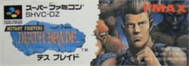 Top of cartridge artwork for Death Brade on the Nintendo SNES.
