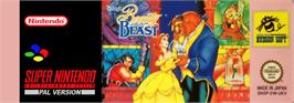 Top of cartridge artwork for Disney's Beauty And The Beast on the Nintendo SNES.