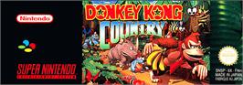 Top of cartridge artwork for Donkey Kong Country on the Nintendo SNES.