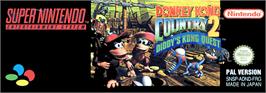 Top of cartridge artwork for Donkey Kong Country 2: Diddy's Kong Quest on the Nintendo SNES.