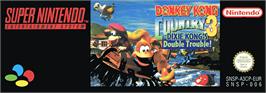 Top of cartridge artwork for Donkey Kong Country 3 - Dixie Kong's Double Trouble on the Nintendo SNES.