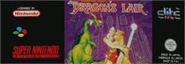 Top of cartridge artwork for Dragon's Lair on the Nintendo SNES.