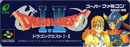 Top of cartridge artwork for Dragon Quest I & II on the Nintendo SNES.