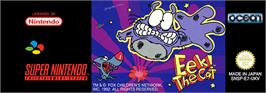 Top of cartridge artwork for Eek! the Cat on the Nintendo SNES.