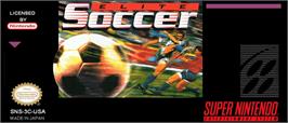 Top of cartridge artwork for Elite Soccer on the Nintendo SNES.