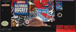 Top of cartridge artwork for Espn National Hockey Night on the Nintendo SNES.