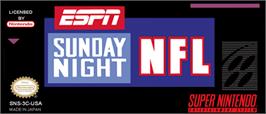 Top of cartridge artwork for Espn Sunday Night Nfl on the Nintendo SNES.