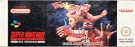 Top of cartridge artwork for Fatal Fury on the Nintendo SNES.
