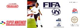 Top of cartridge artwork for Fifa 98 - Road To World Cup on the Nintendo SNES.