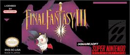 Top of cartridge artwork for Final Fantasy 6 on the Nintendo SNES.
