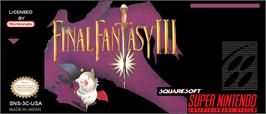 Top of cartridge artwork for Final Fantasy III on the Nintendo SNES.