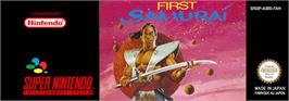 Top of cartridge artwork for First Samurai on the Nintendo SNES.