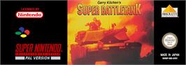Top of cartridge artwork for Garry Kitchen's Super Battletank: War in the Gulf on the Nintendo SNES.