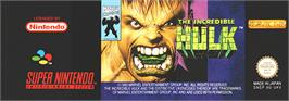 Top of cartridge artwork for Incredible Hulk, The on the Nintendo SNES.
