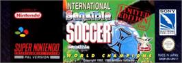 Top of cartridge artwork for International Sensible Soccer - World Champions on the Nintendo SNES.
