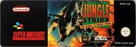 Top of cartridge artwork for Jungle Strike on the Nintendo SNES.