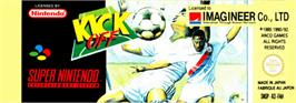 Top of cartridge artwork for Kick Off on the Nintendo SNES.