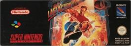 Top of cartridge artwork for Last Action Hero on the Nintendo SNES.