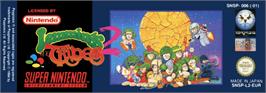 Top of cartridge artwork for Lemmings 2 - The Tribes on the Nintendo SNES.