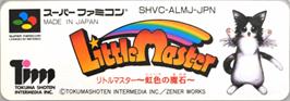 Top of cartridge artwork for Little Master - Nijiiro No Maseki on the Nintendo SNES.