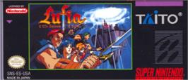 Top of cartridge artwork for Lufia & the Fortress of Doom on the Nintendo SNES.