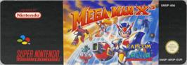 Top of cartridge artwork for Mega Man X3 on the Nintendo SNES.