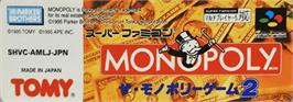 Top of cartridge artwork for Monopoly Game 2, The on the Nintendo SNES.