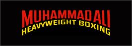 Top of cartridge artwork for Muhammad Ali Heavyweight Boxing on the Nintendo SNES.