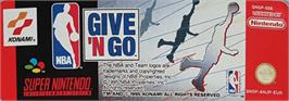 Top of cartridge artwork for NBA Give 'n Go on the Nintendo SNES.
